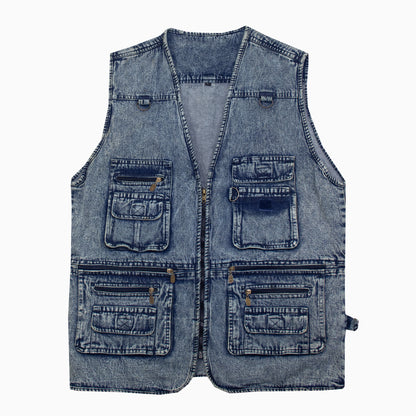 Vintage Denim Fisher Vest L