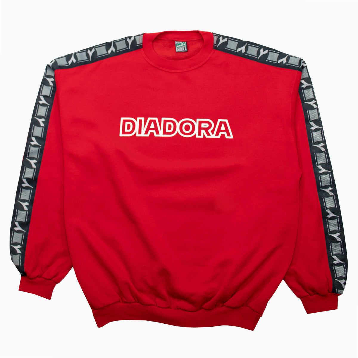 Vintage Diadora Tape Logo Sweater XXL – Detailansicht