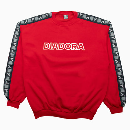Vintage Diadora Tape Logo Sweater XXL – Detailansicht