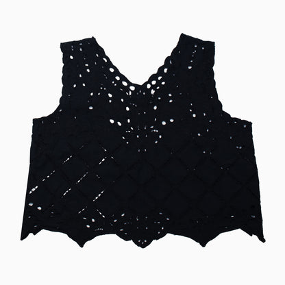 Vintage 90s Diva Lace Crop Top M