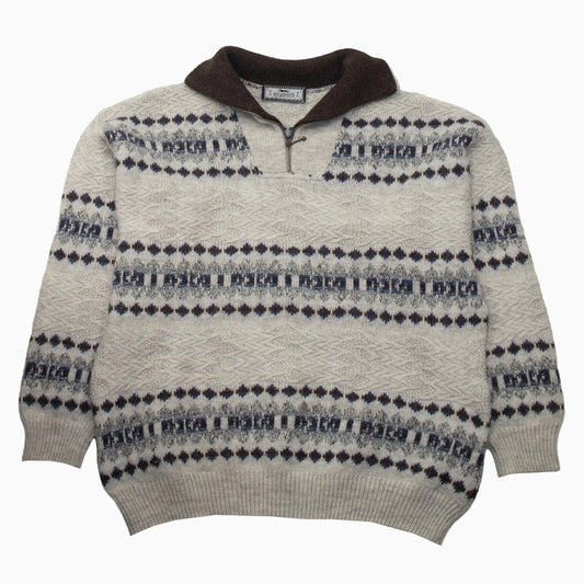 Vintage Engbers 1/4 Zip Knit Jumper XL