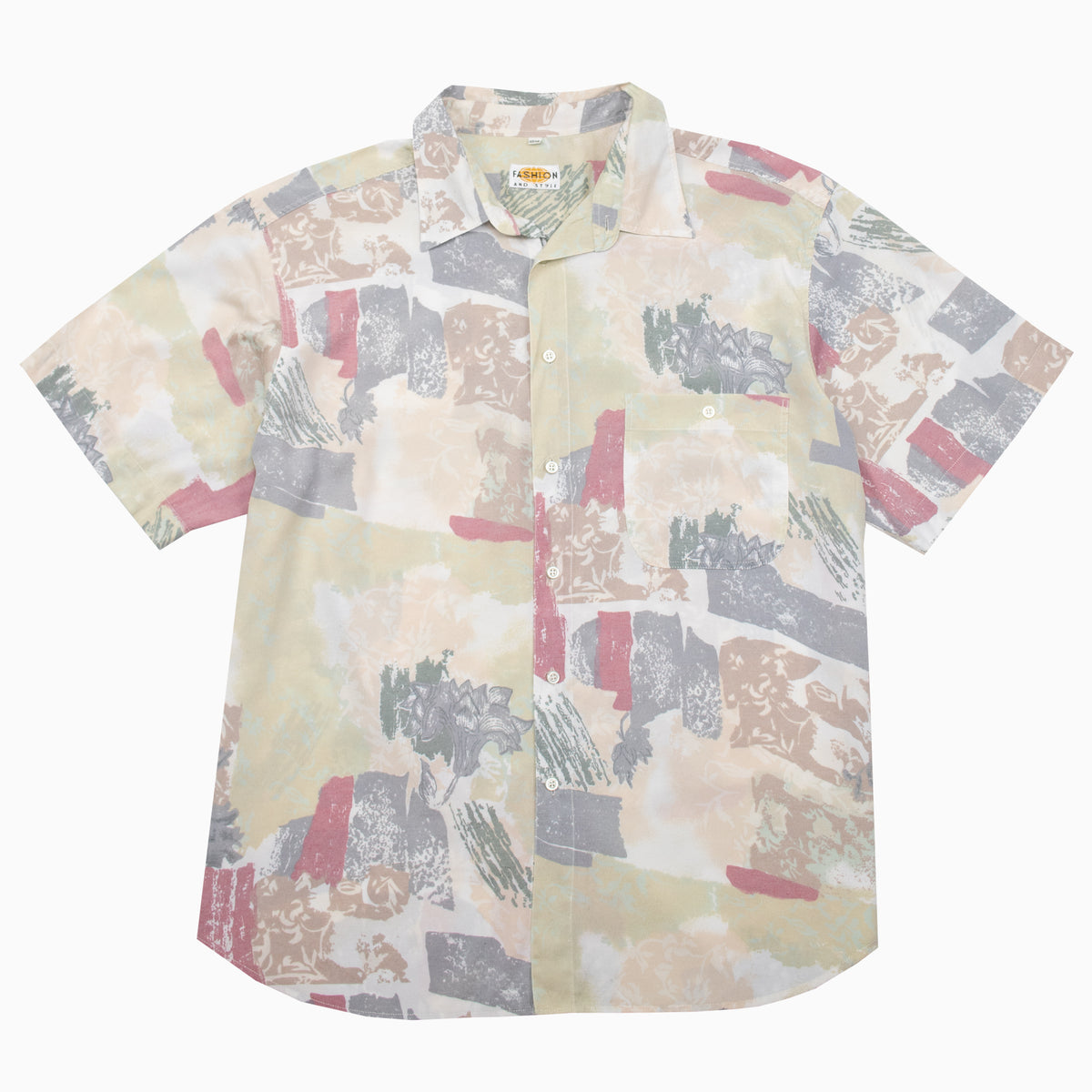 Vintage Fashion And Style Pattern Shortsleeve Shirt XXL – Vorderansicht