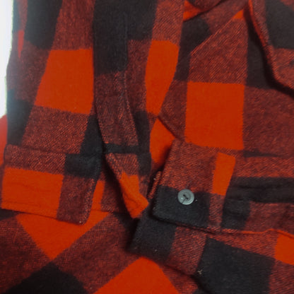 Vintage 70s Feathertop Pure Wool Work Shirt L – Detailansicht