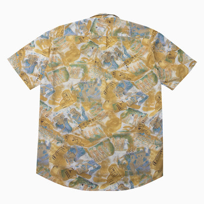 Vintage Ferralt Crazy Pattern Short Sleeve Shirt L