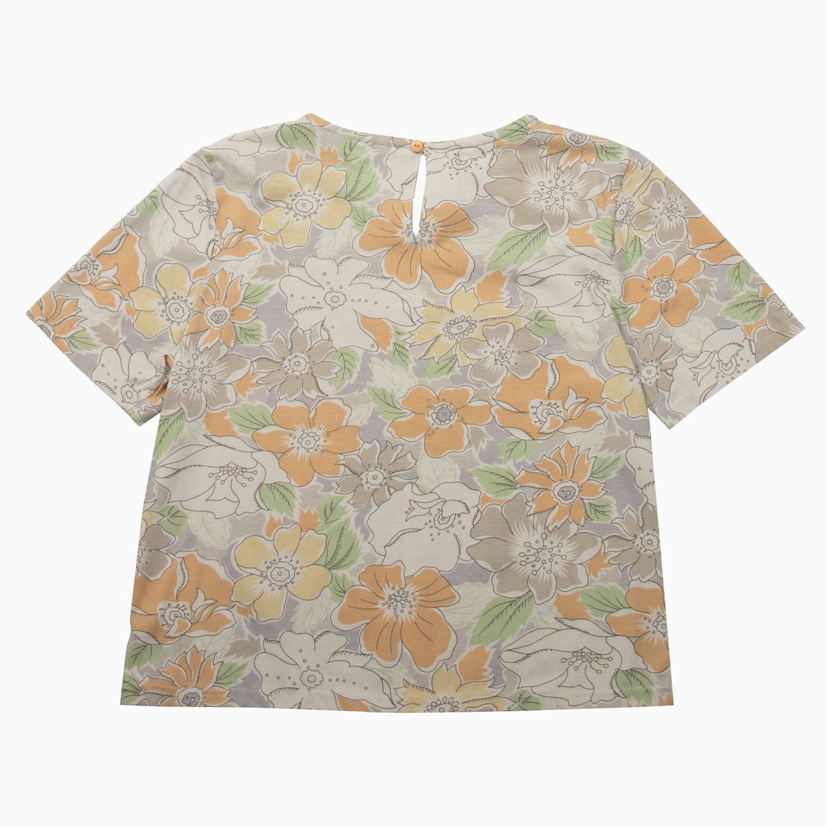 Vintage 90s Floral Pattern Crop Top S – Rückansicht