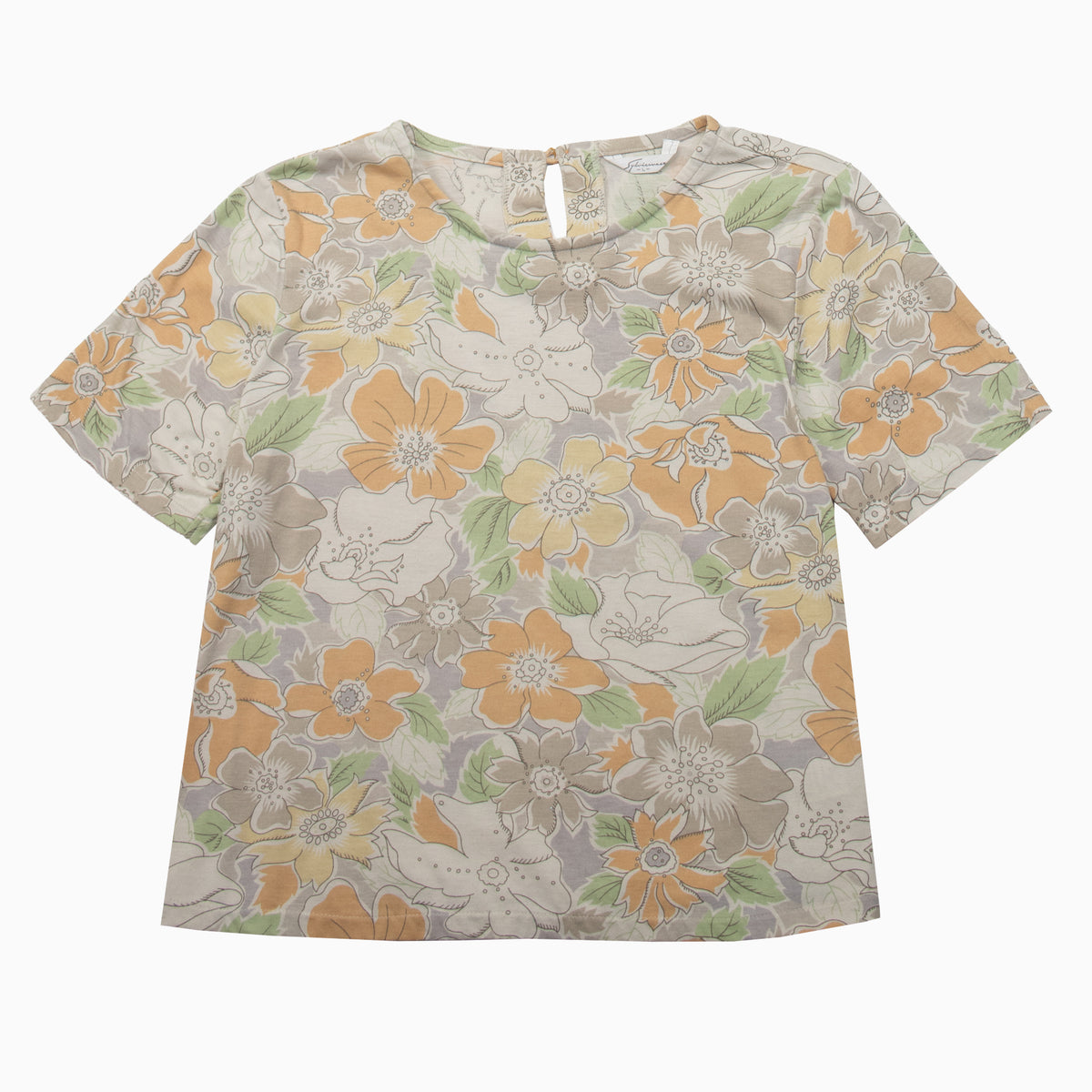Vintage 90s Floral Pattern Crop Top S – Detailansicht
