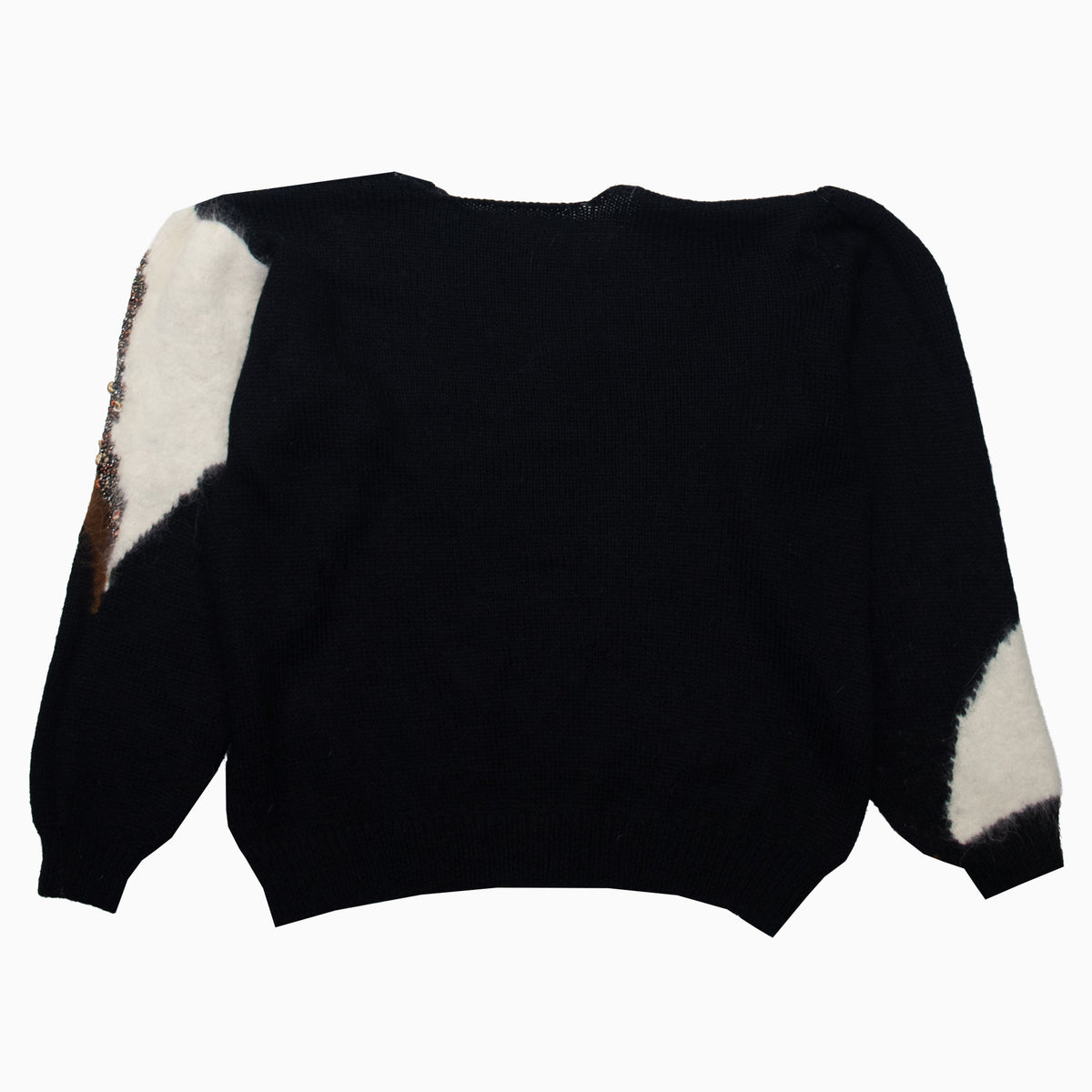 Vintage 90s Fluffy Cropped Knit Jumper S