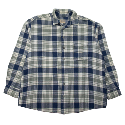 Vintage 90s Gin Tonic Sportswear Checkered Flannel Shirt XL