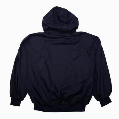 Vintage 90s Golfini Embroidered Hooded Slip Jacket L – Rückansicht