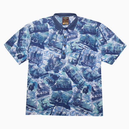 Vintage Hemmond Sailing Pattern Short Sleeve Shirt XL – Detailansicht