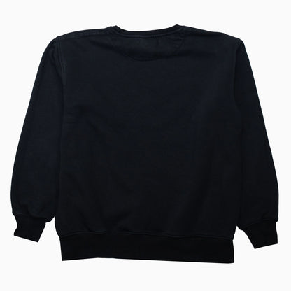 Schwarzes Vintage Hugo Boss Big Logo Sweatshirt in Größe M – Rückansicht