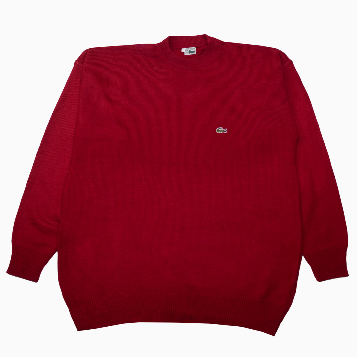 Vintage Lacoste Cotton Knit Crew Neck Sweater XL