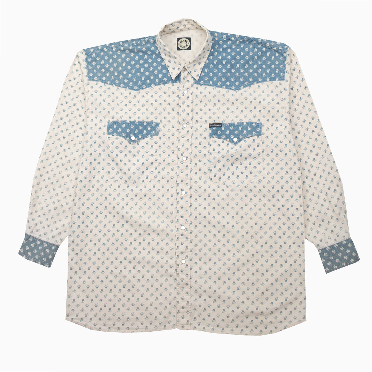 Vintage Le Cooper Floral Pattern Shirt XL – Detailansicht