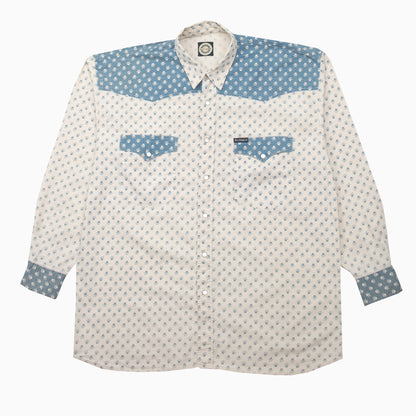 Vintage Le Cooper Floral Pattern Shirt XL – Detailansicht