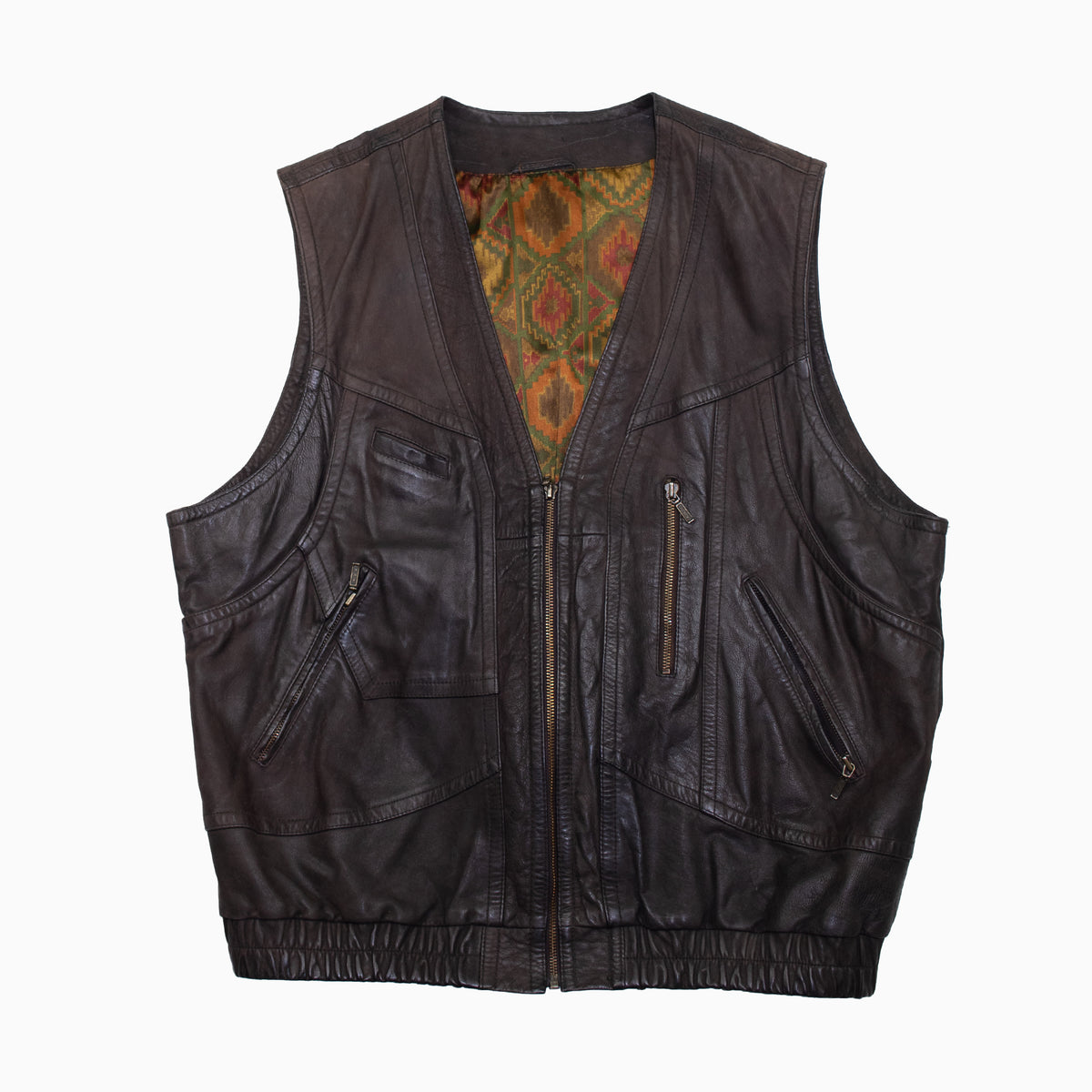 Vintage Fischer Schweighausen Lamb Leather Vest  XL