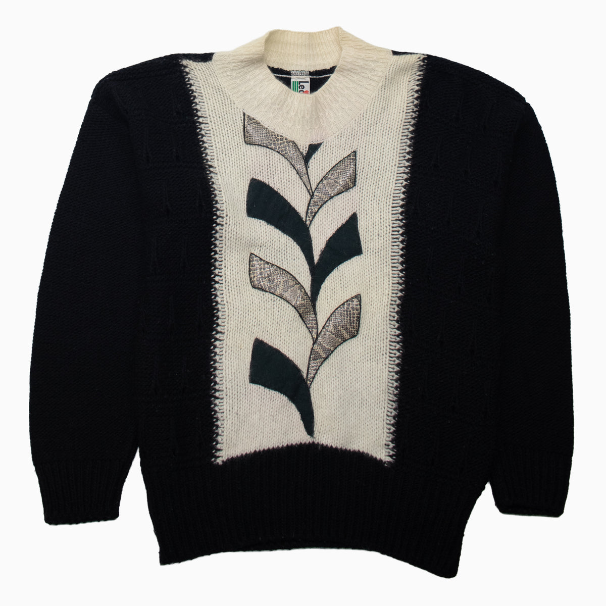Vintage 80s Leone Tricots Knit Jumper M – Detailansicht