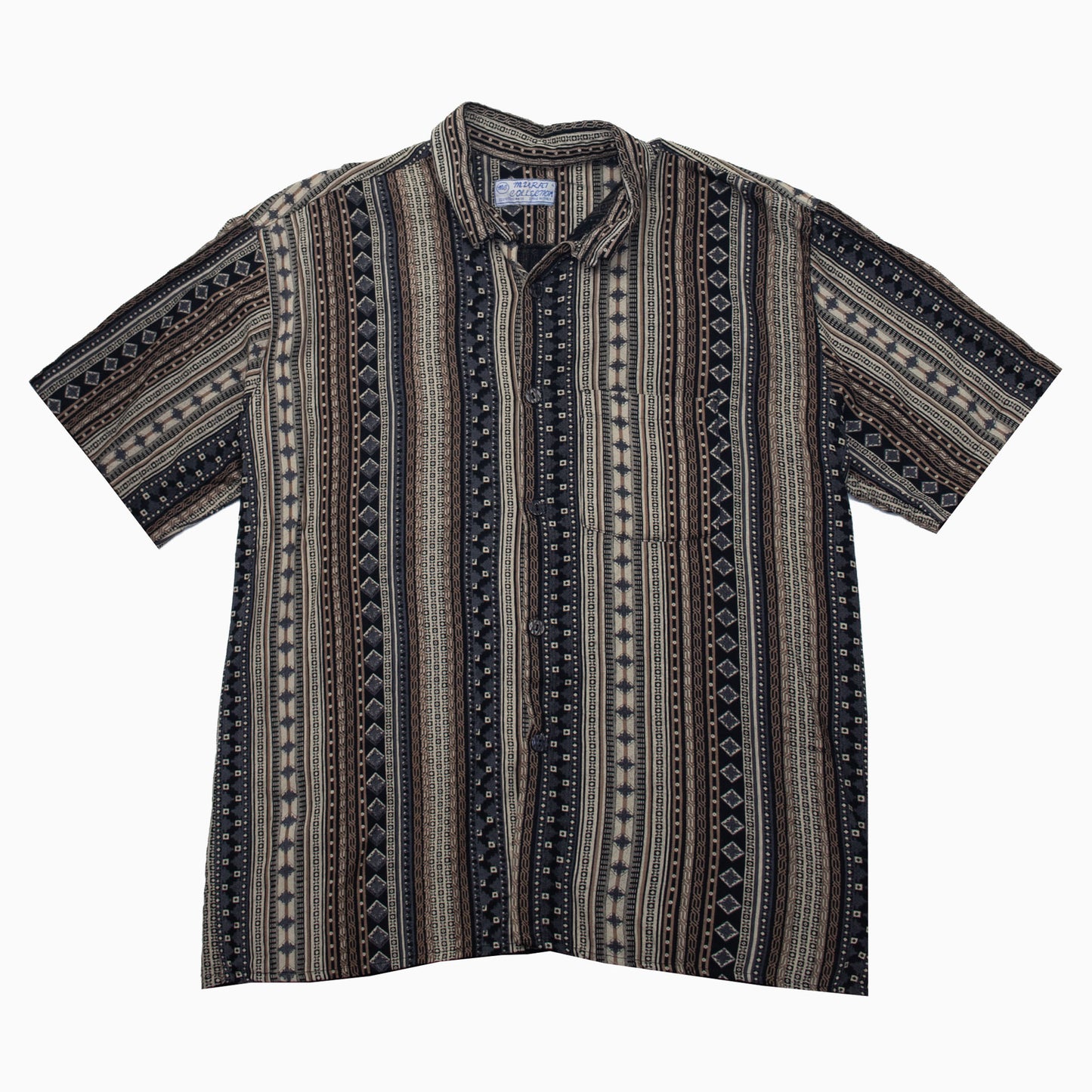 Vintage 90s Murat Collection Style In Italy Pattern Short Sleeve Shirt L