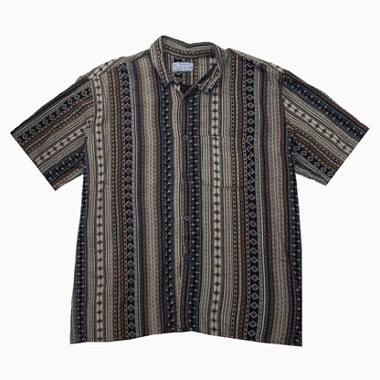 Vintage 90s Murat Collection Style In Italy Pattern Short Sleeve Shirt L