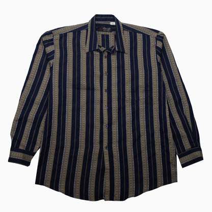 Vintage 90s Paichi Striped Shirt L