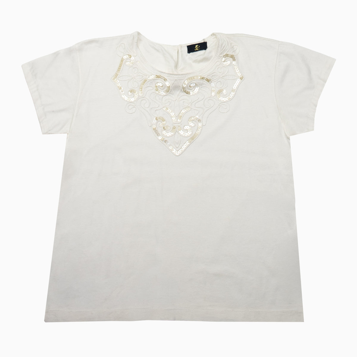 Vintage 90s Sequins T-Shirt M – Detailansicht