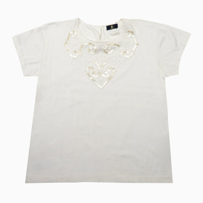 Vintage 90s Sequins T-Shirt M – Detailansicht
