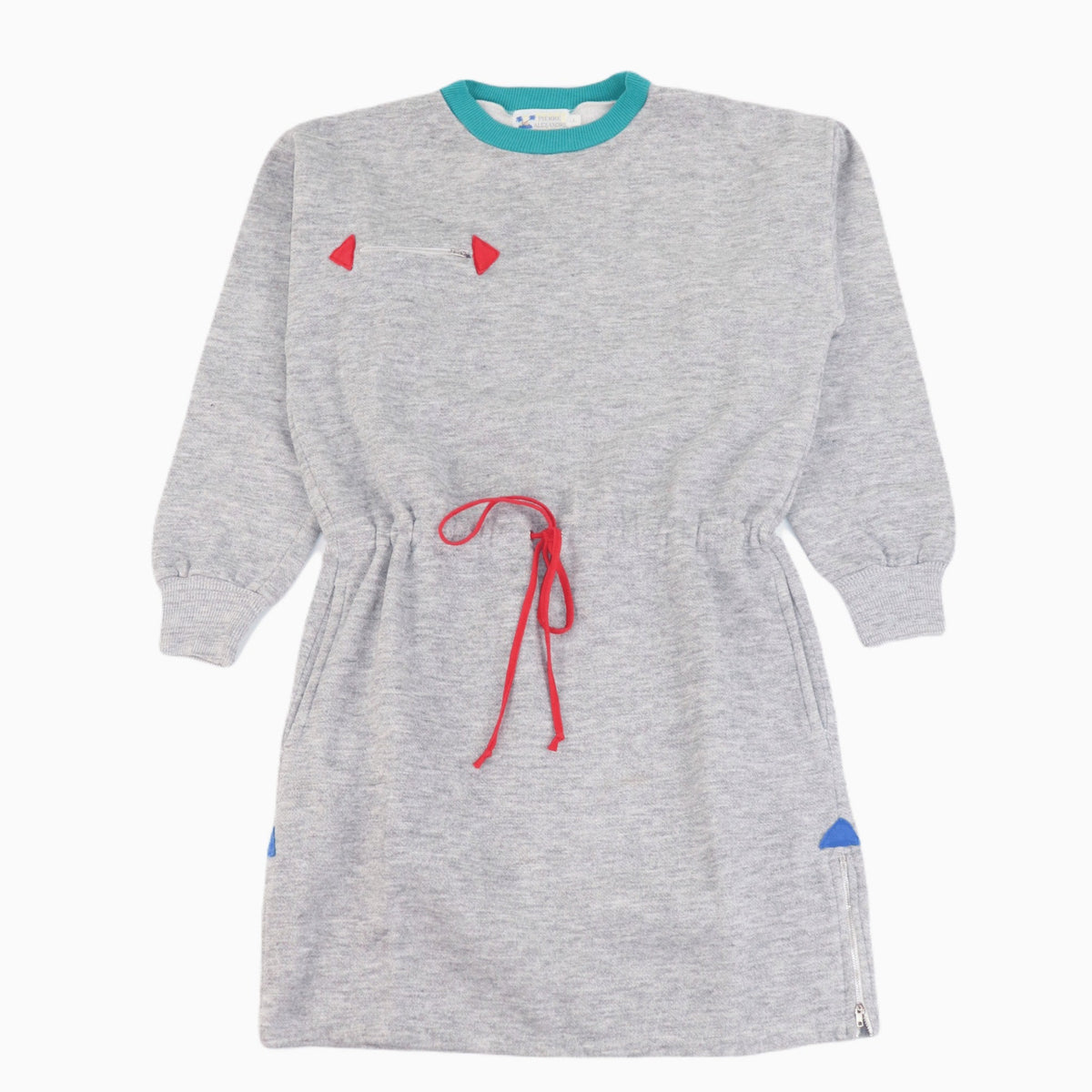 Vintage Pierre Alexandre Sweatshirt Dress in Grau, empfohlene Größe M
