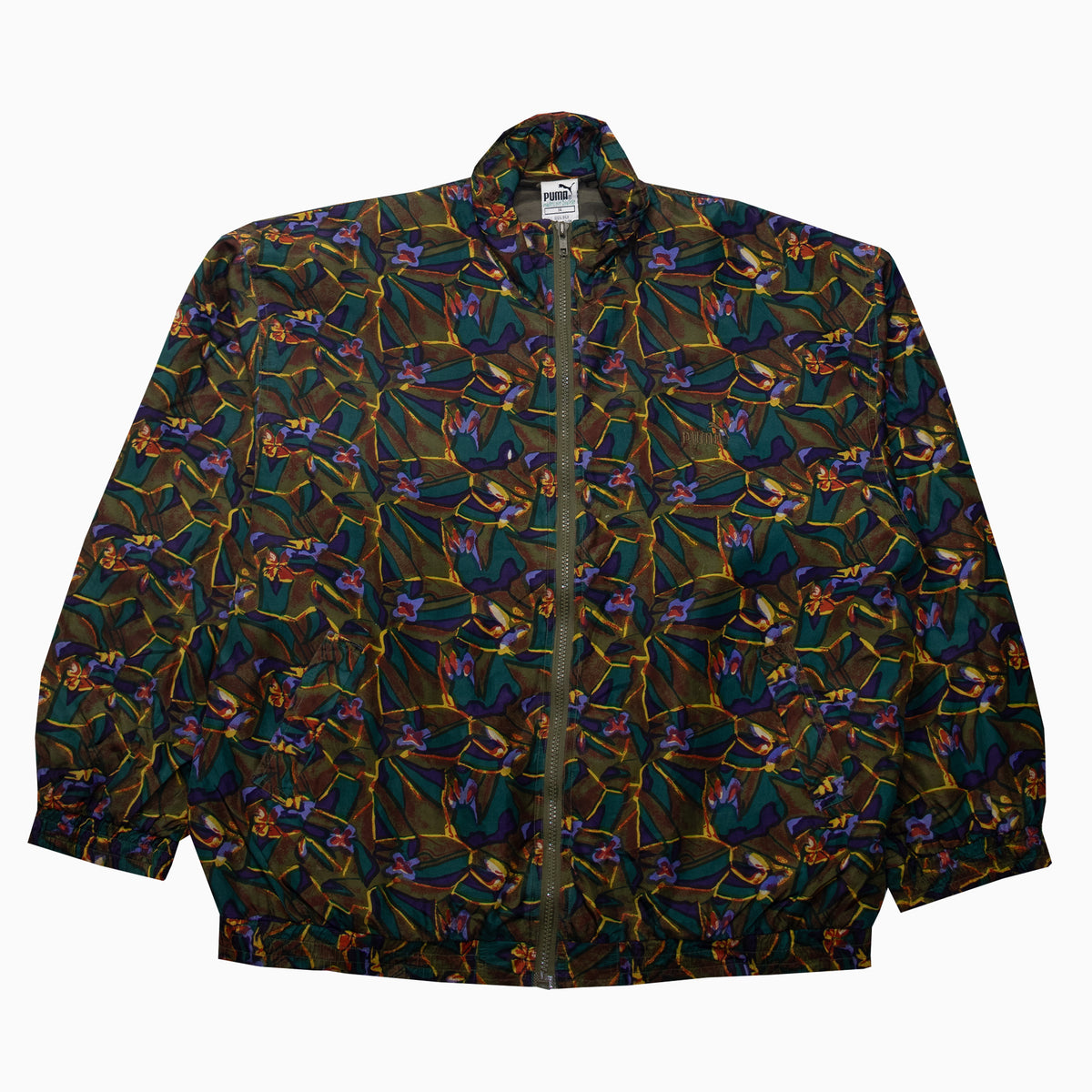 Vintage Puma Crazy Pattern Silk Blouson XL