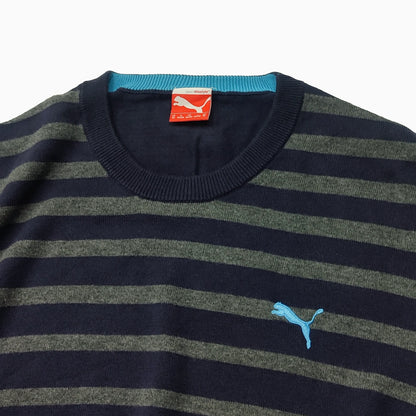 Puma Striped 100 & Cotton Knit Jumper XL