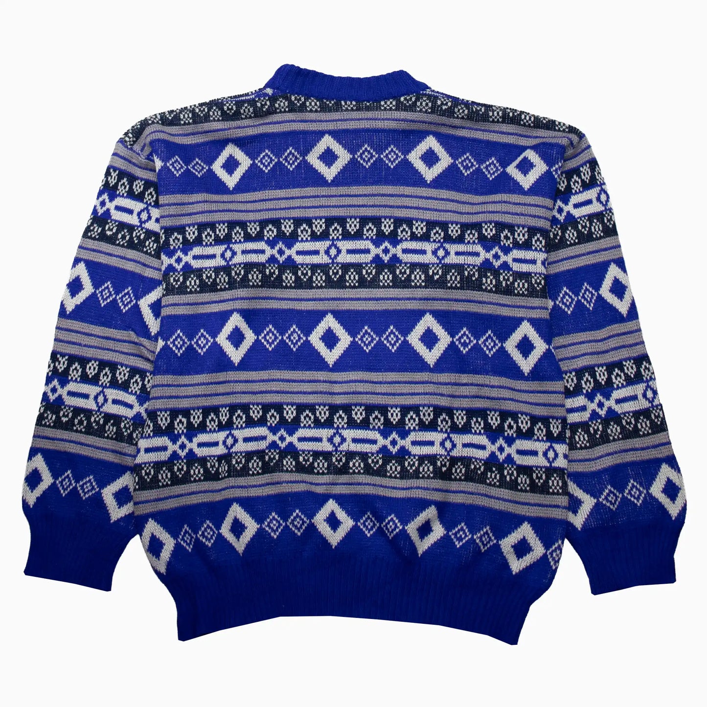Vintage Diamond Pattern Knit Jumper L