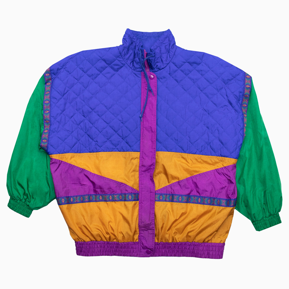Vintage Saddlebred Colorblock Shoulder Pads Jacket M