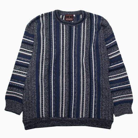 Vintage 90s Seasons Cotton Knit Jumper L
