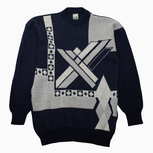 Vintage 80s Pure Shetland Knit Jumper L
