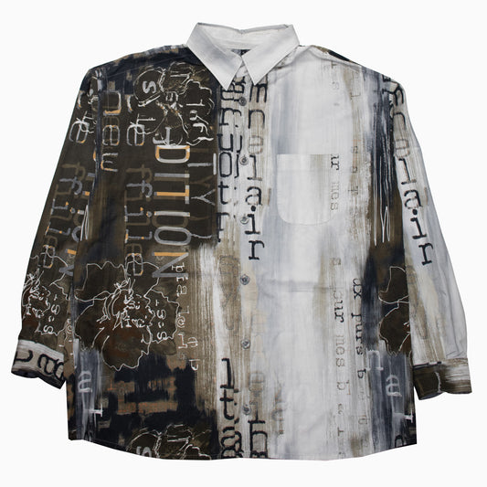Vintage Y2K Signum Crazy Pattern Shirt XL