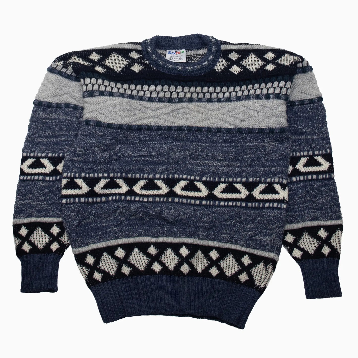 Vintage 90s Sovrano Pure Wool Knit Jumper M