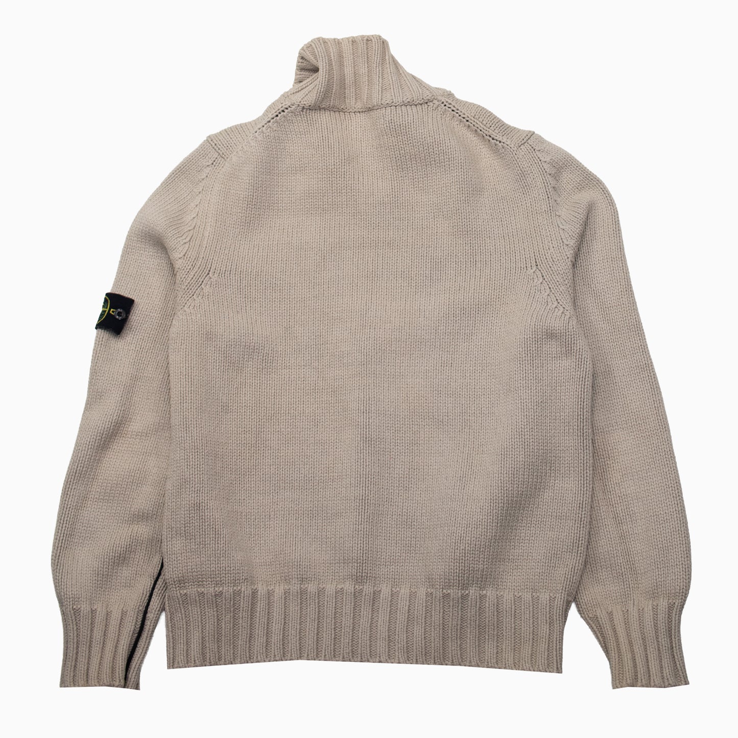 Vintage Y2K Stone Island Heavyweight Full-Zip Knit Cardigan L