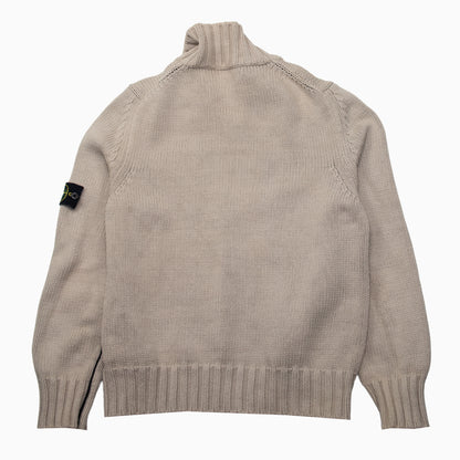 Vintage Y2K Stone Island Heavyweight Full-Zip Knit Cardigan L