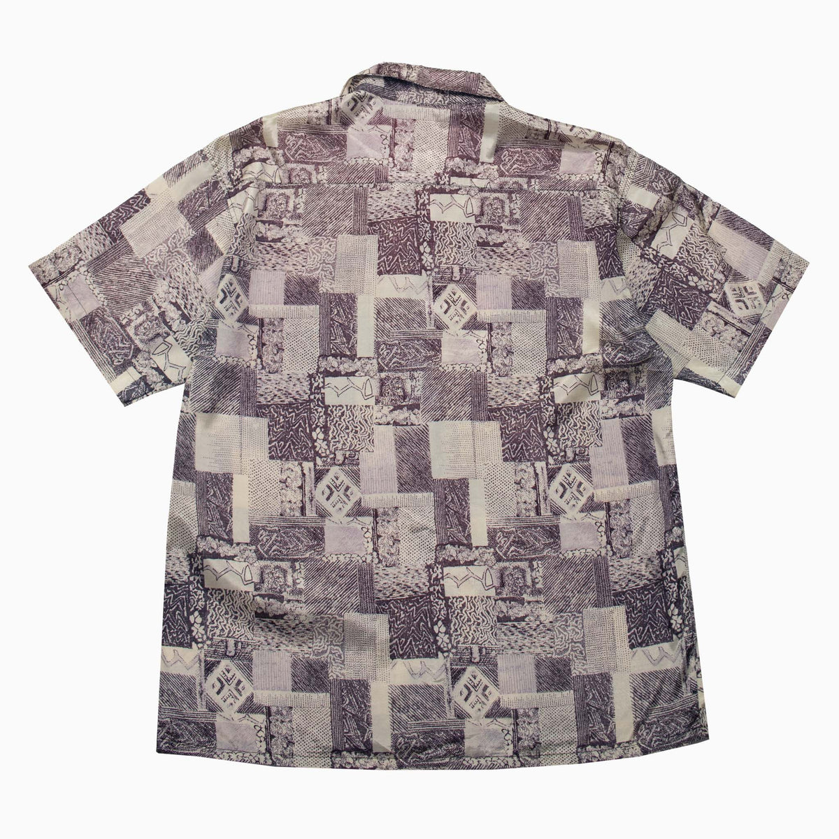 Vintage 90s 100 % Thai Silk Short Sleeve Shirt L