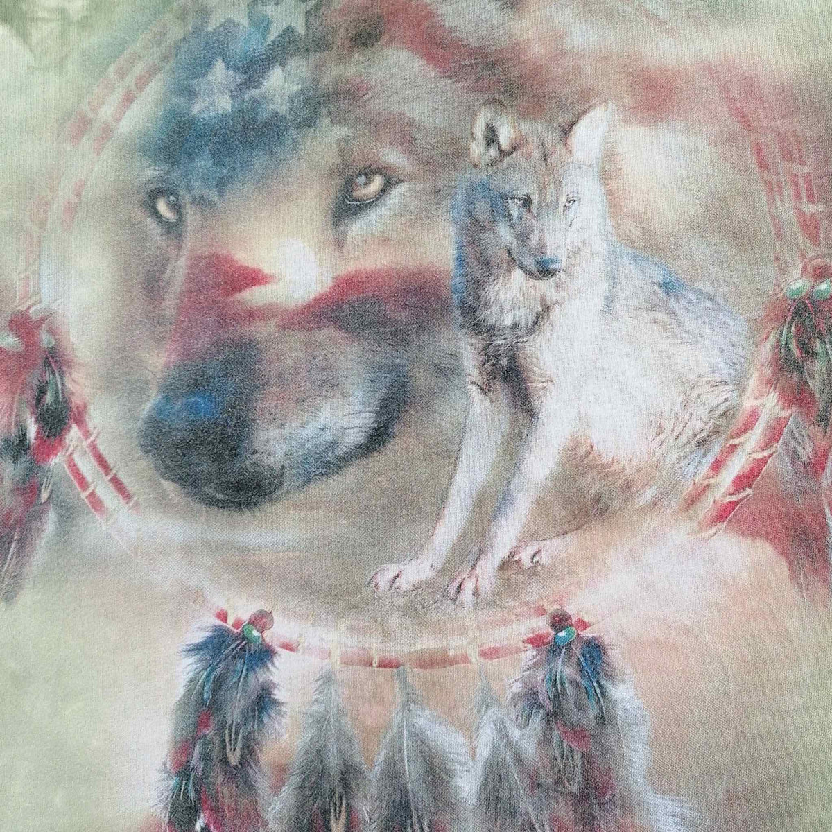 Vintage The Mountain Tie Dye T-Shirt in Oliv