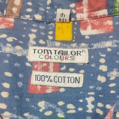 Vintage 90s Tom Tailer Colours Baumwollhemd – Detailansicht