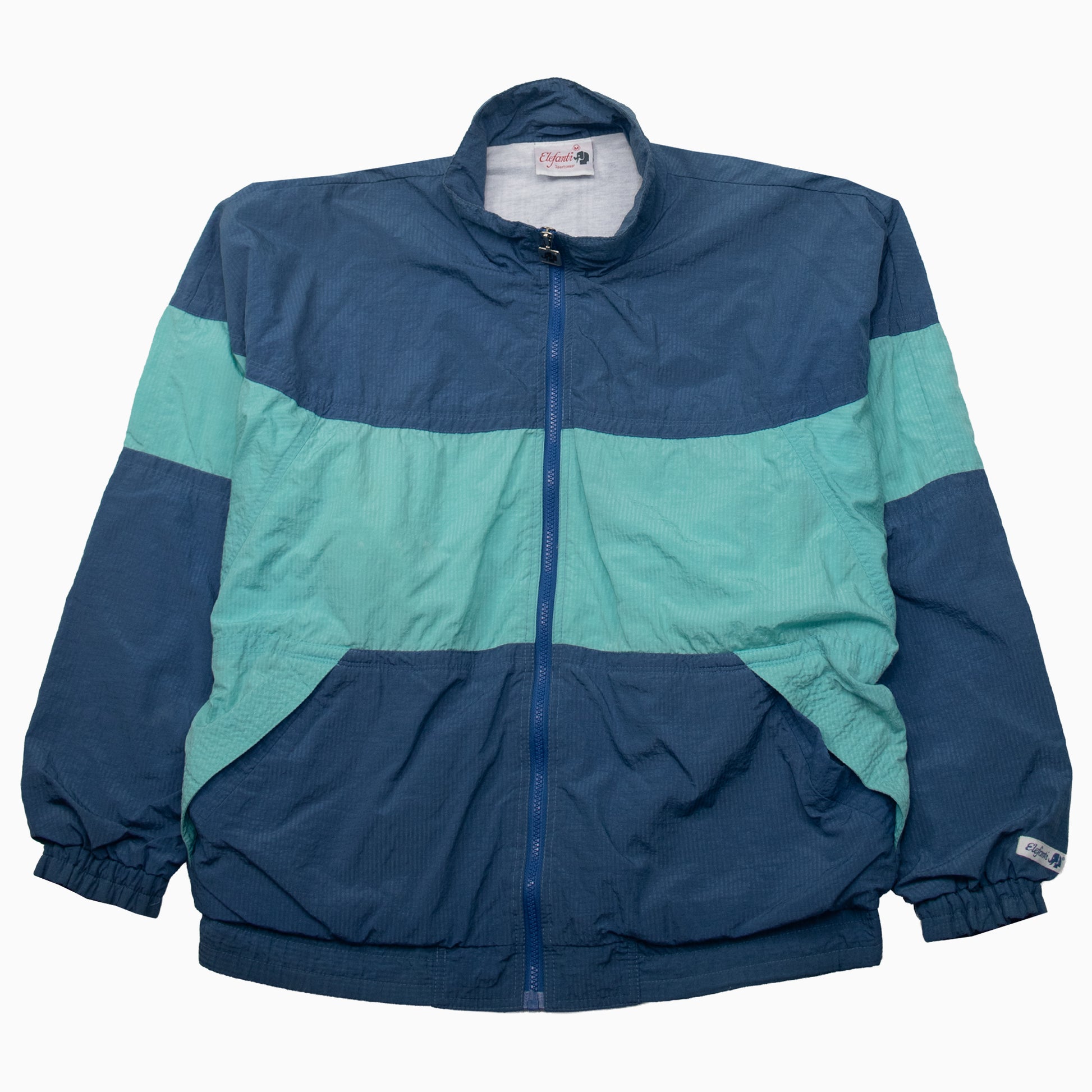 Vintage 90s Elefanti Sportswear track jacket in two tone design size L