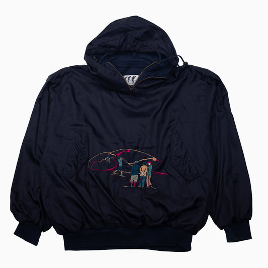 Vintage 90s Golfino embroidered hooded slip jacket in size L