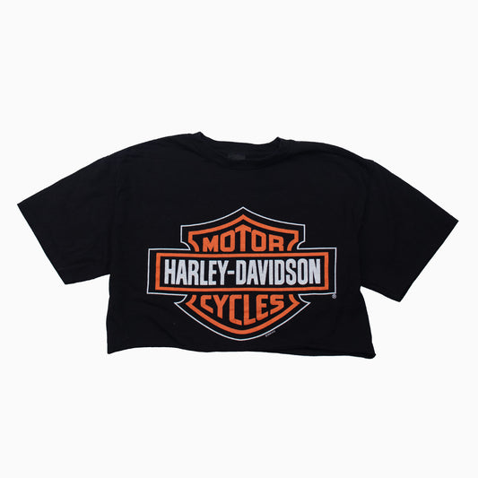 Vintage harley Davidson Crop Top in Schwarz, Größe M