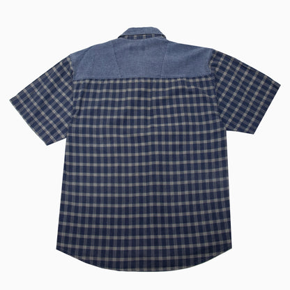 Vintage 90s Life Checkered Short Sleeve Shirt XL