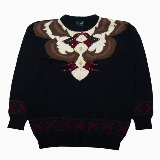 Vintage 80s PNJ pearl knit jumper in size M