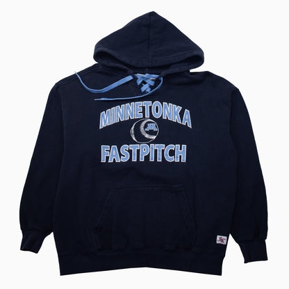 Vintage 90s Sportico Authentic Minnetonka Fastpitch embroidered lace up hoodie in size L