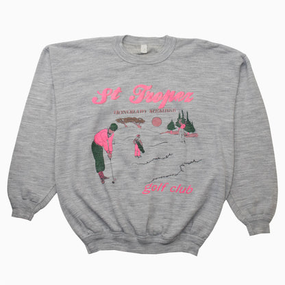Vintage 80s St. Tropez Golf Sweatshirt L