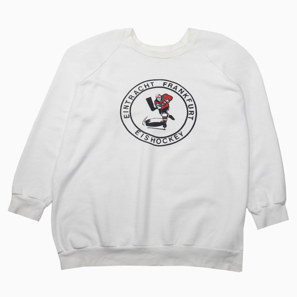 Vorderseite Vintage Eintracht Frankfurt, weiß, Sweatshirt, Größe XL