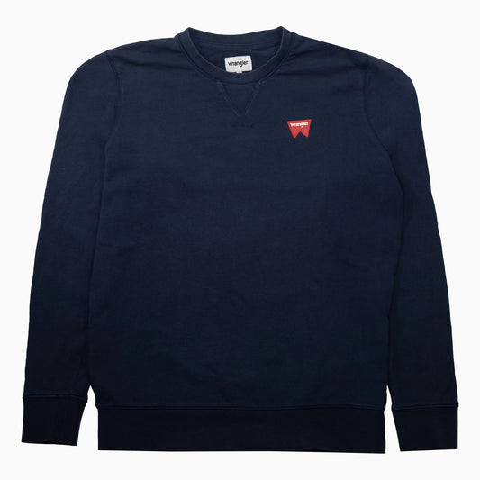 Marineblaues Wrangler Sweatshirt mit kleinem Logo in Größe M