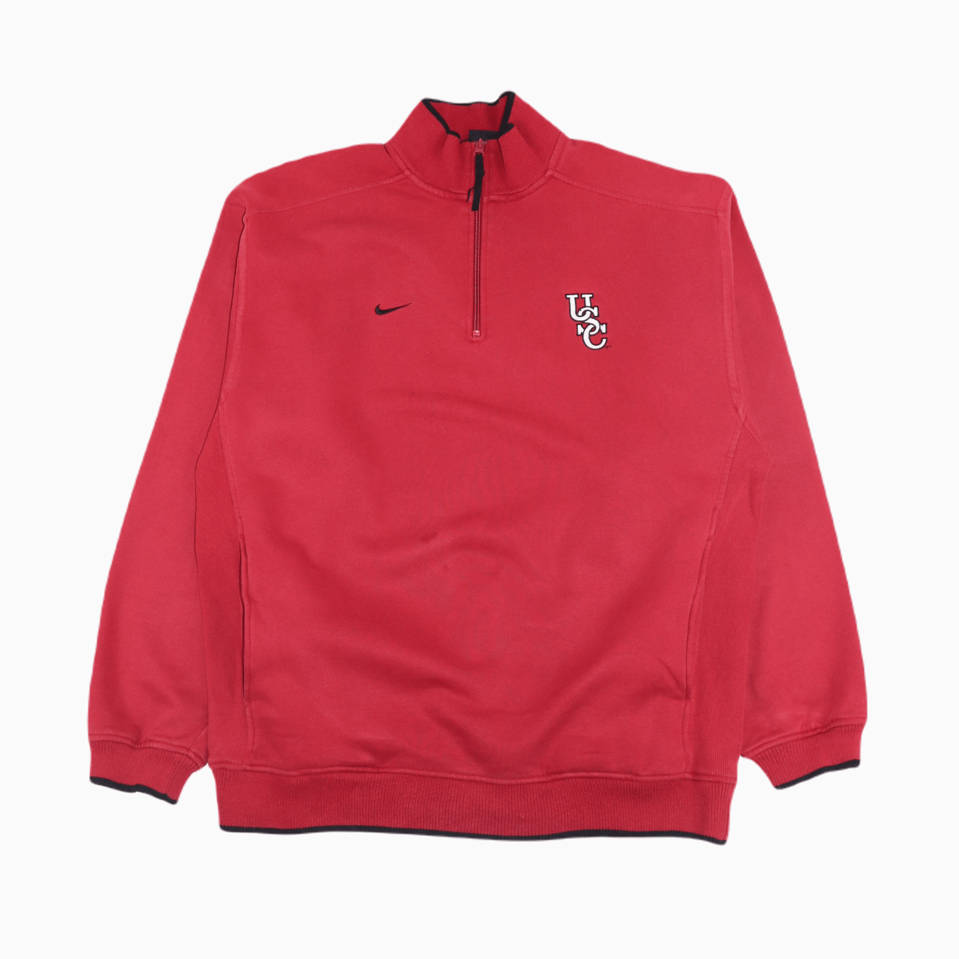 Vintage Nike Mini Swoosh USC Half Zip Sweater - Alleycat Stardust