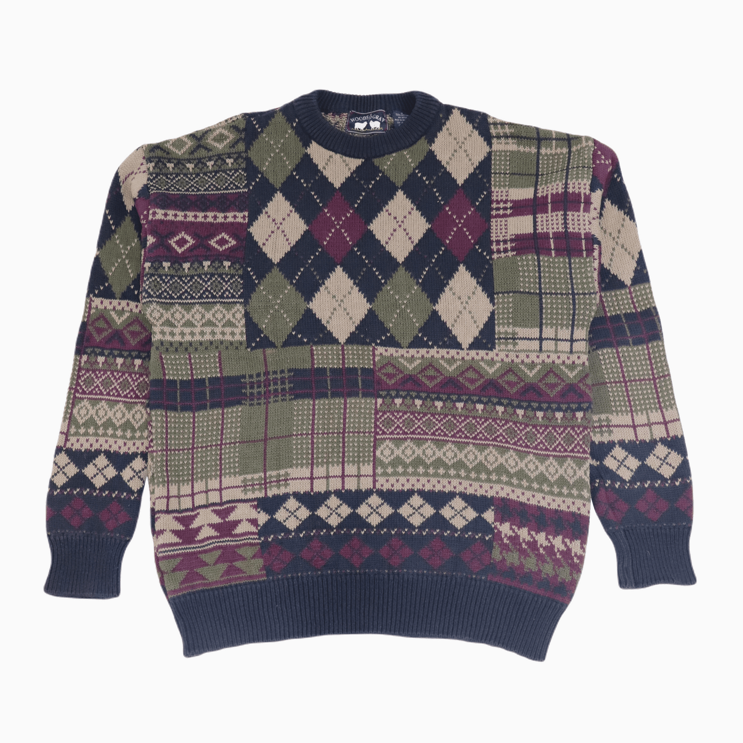 Vintage Woods & Gray Knitted Jumper - Alleycat Stardust